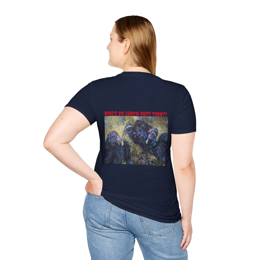 Corn Cob Back Painting T-Shirt vs Minimal Chest Script