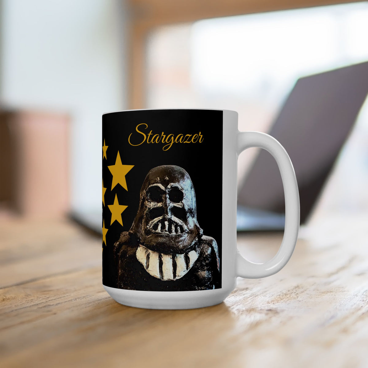 Stargazer Character Ceramic Mug — a clay sculpture by JR 11oz 15oz