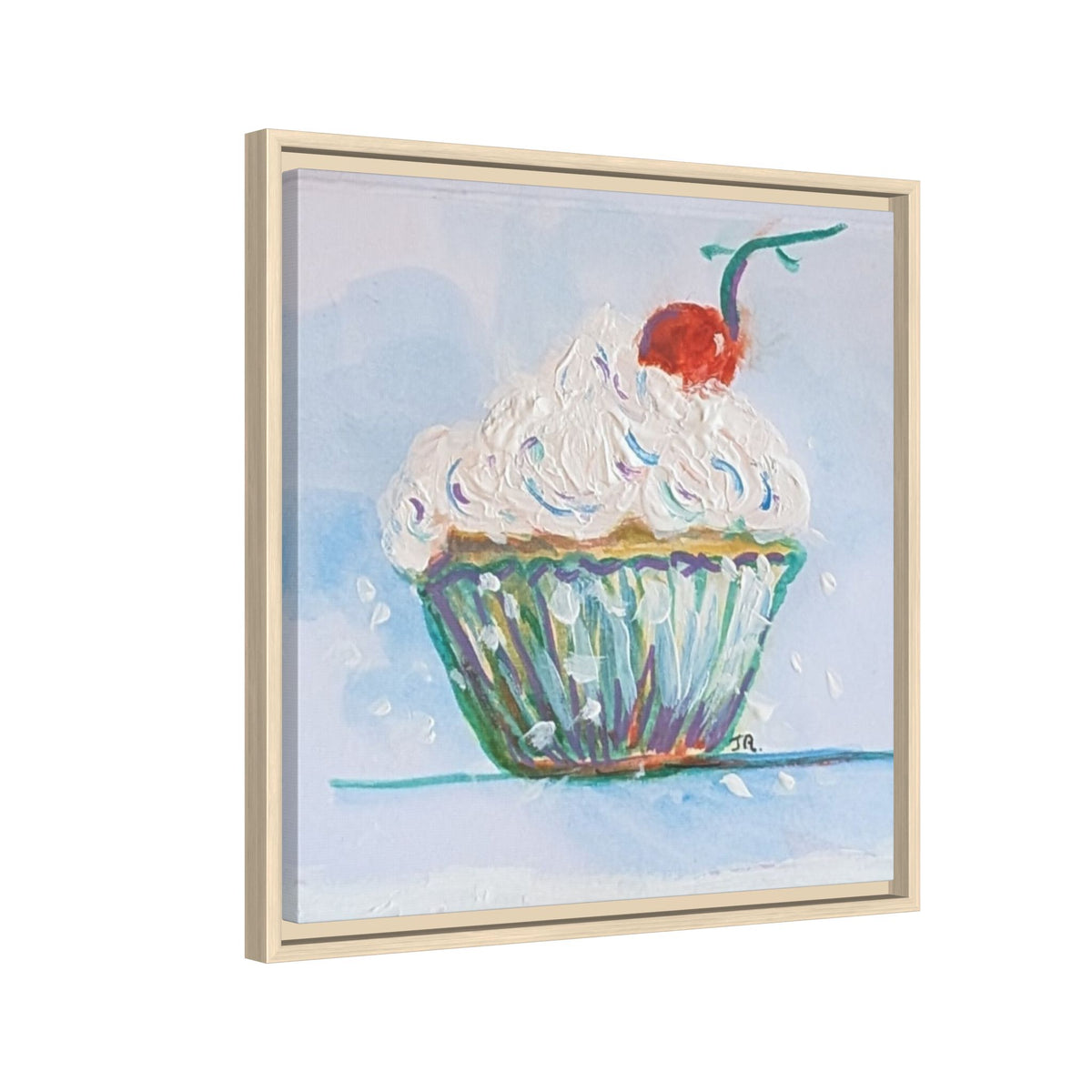 Cupcake Canvas Art Print — Framed Matte Wall Decor
