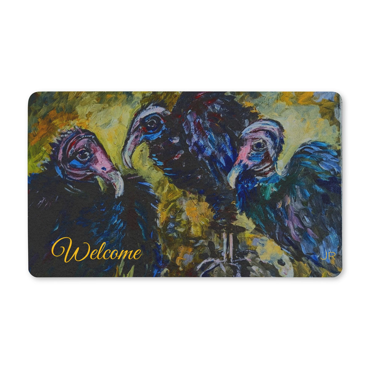 Vultures Welcome Polyester Doormat