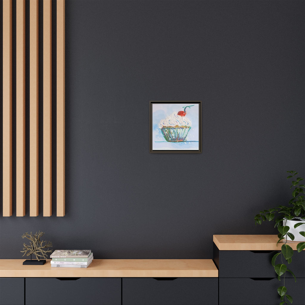 Cupcake Canvas Art Print — Framed Matte Wall Decor