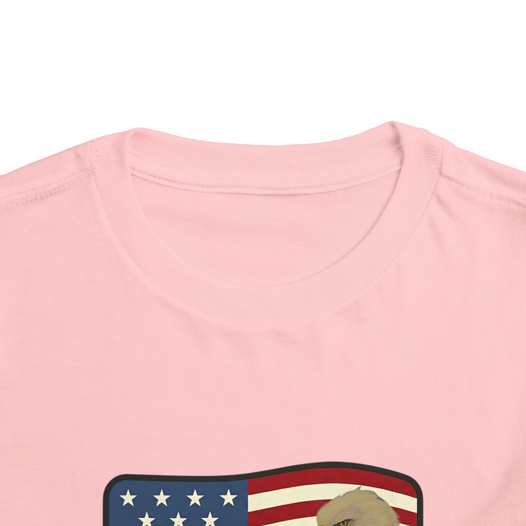 Patriotic Toddler Tee —2T - 5T Patriotic Bald Eagle "USA 2026" Graphic