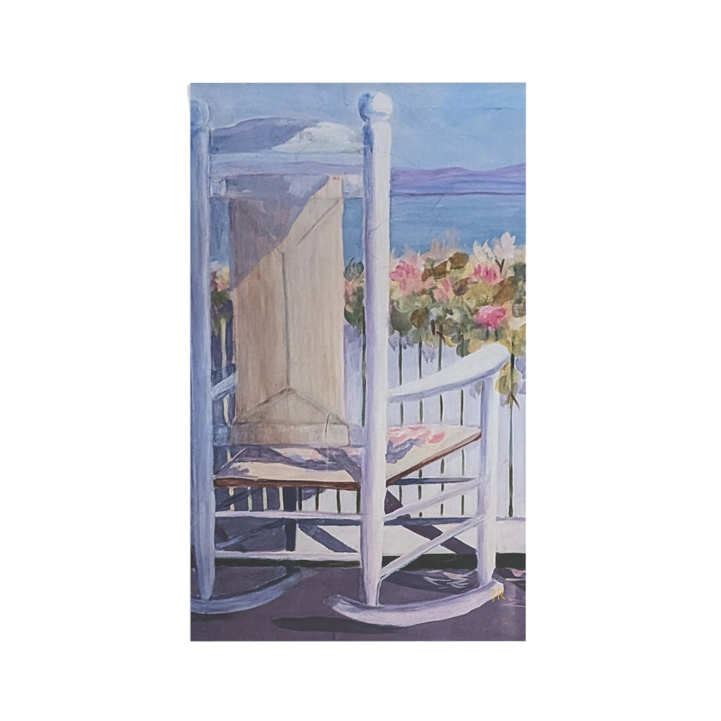 Rocking Chair on deck House Banner - Outdoor/Indoor Decorative house Flag/banner