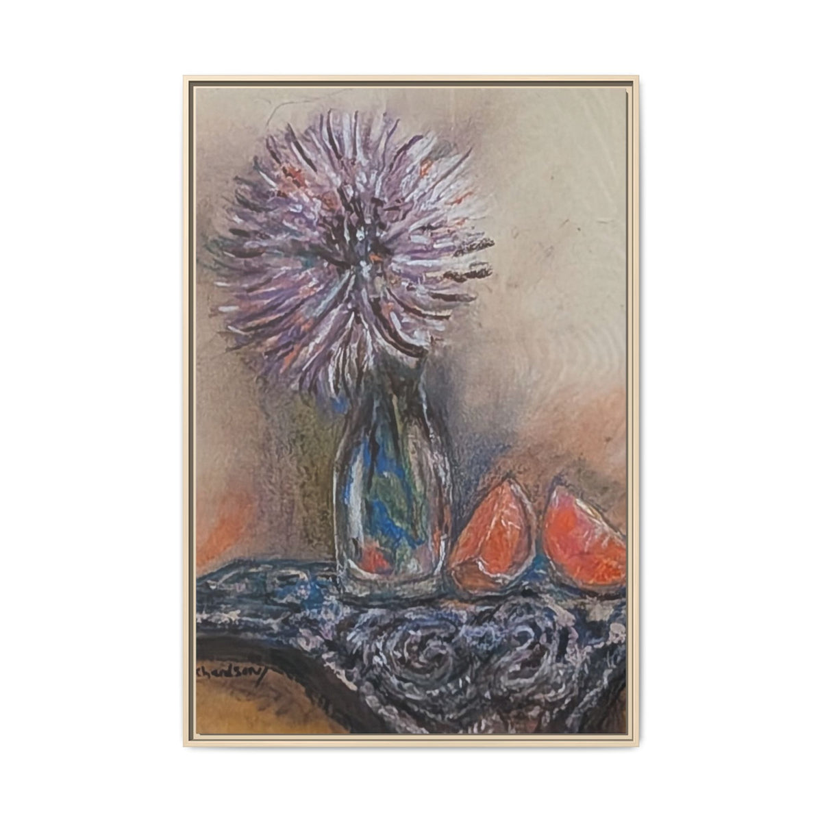 Framed Canvas Art — Purple Bloom Still Life
