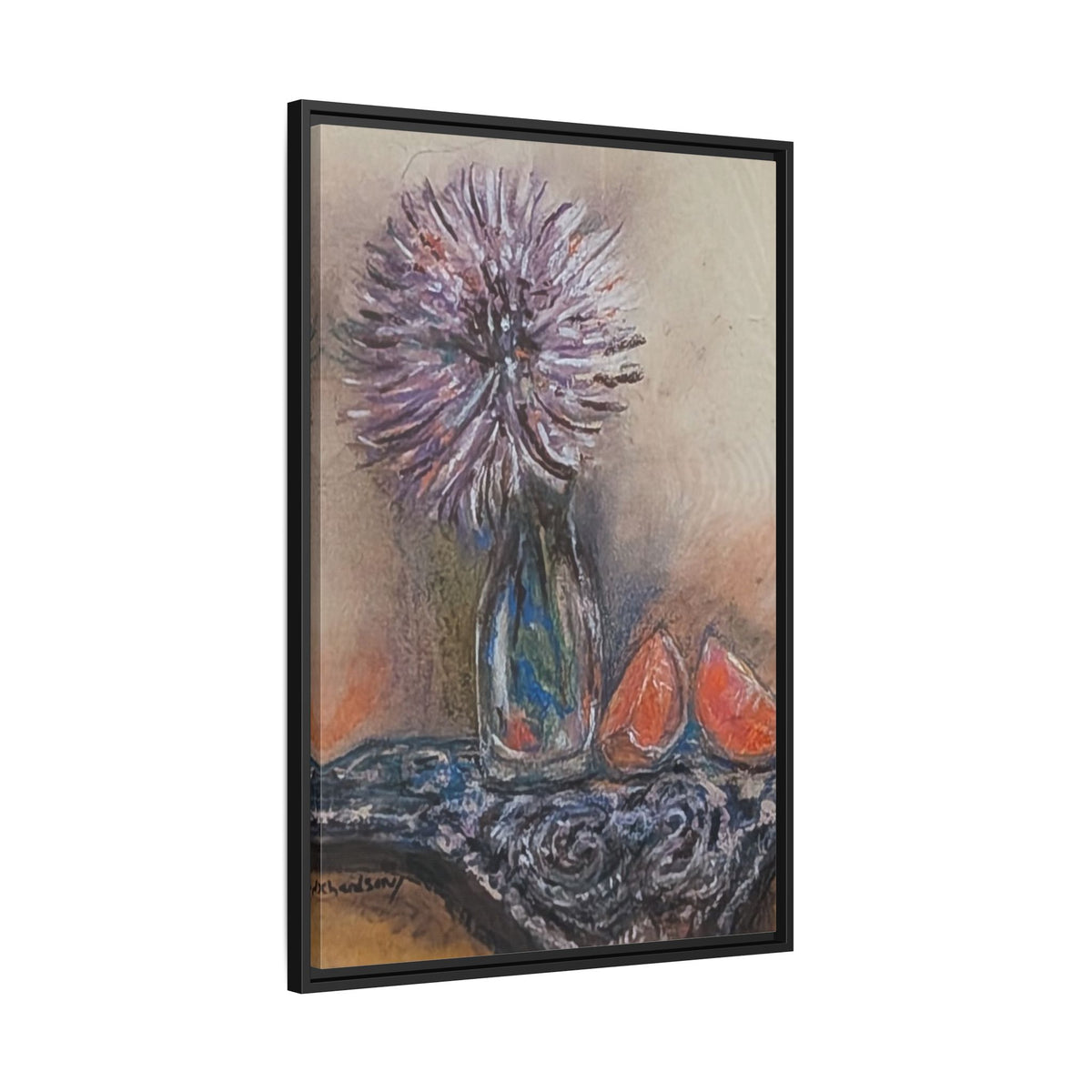 Framed Canvas Art — Purple Bloom Still Life