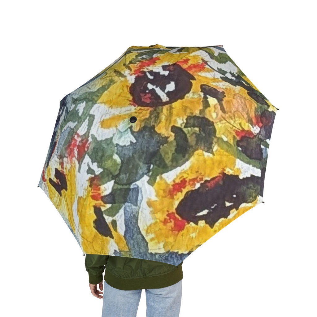 Daisy floral Umbrella Semi-Automatic Foldable