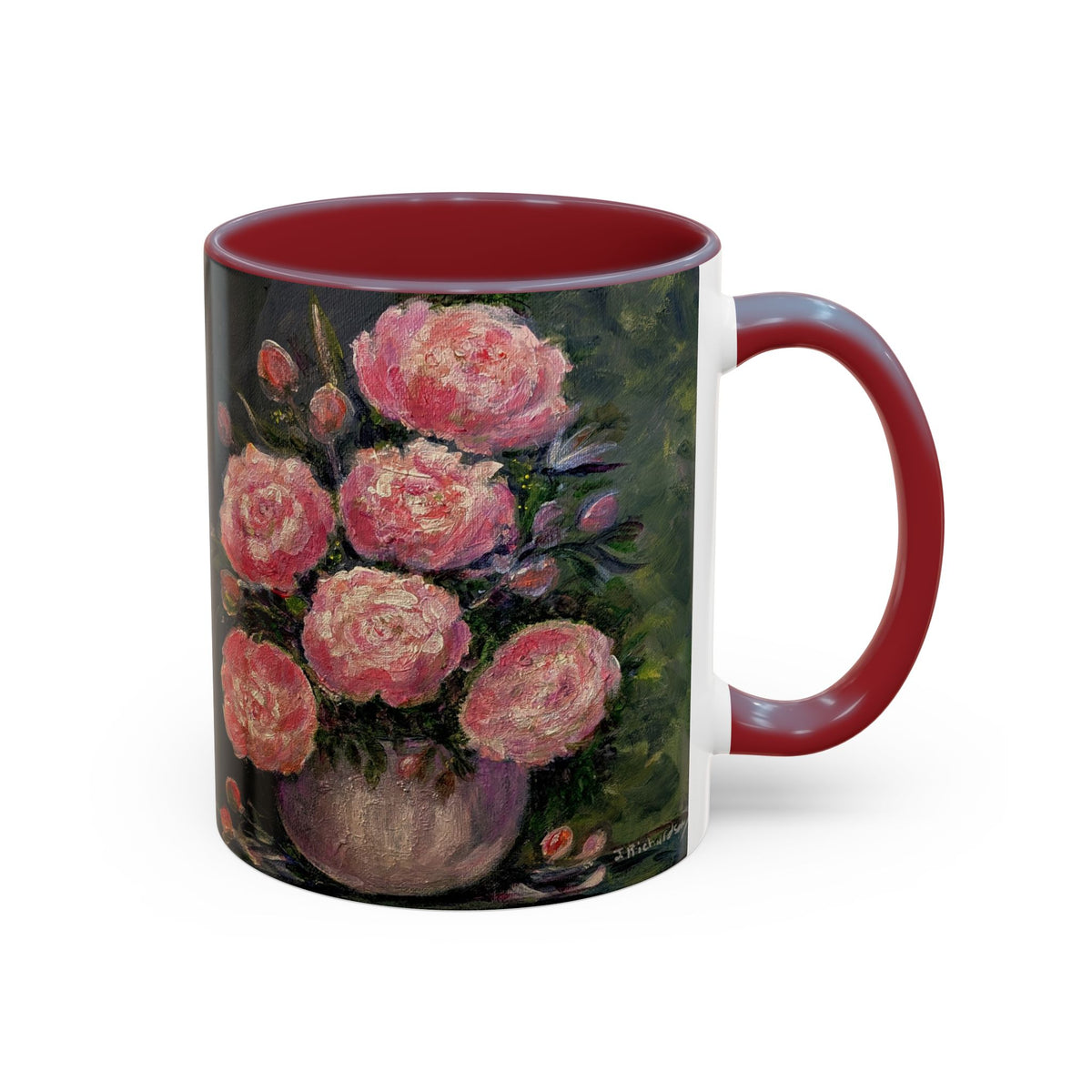 Pink Peony Bouquet Accent Coffee Mug — Chose  Interior 11/15oz