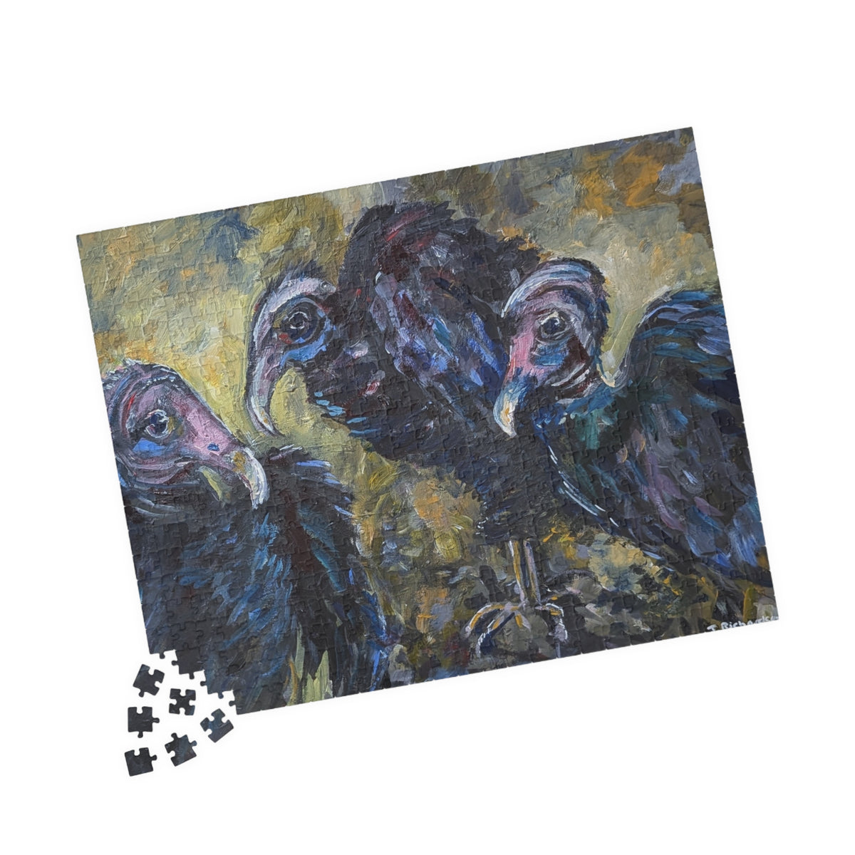 3 Vultures Jigsaws Puzzle — 520/1014-Piece Floral Puzzle