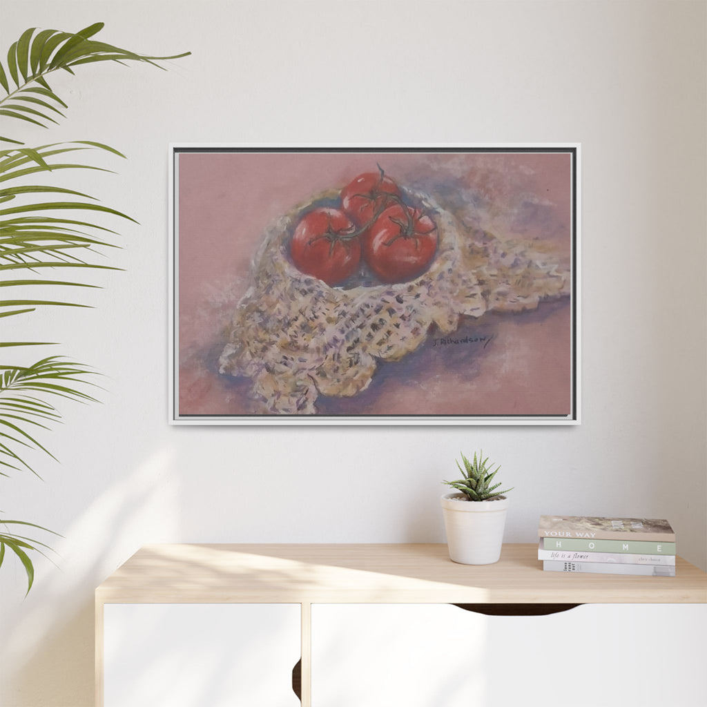 Tomato Still Life Matte Canvas Framed | Kitchen Wall Art