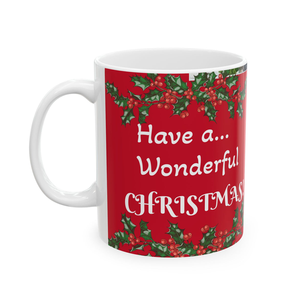 Highland Cow Christmas Mug Have a... Wonderful Christmas!" Festive Holiday Ceramic Coffee Cup (11oz/15oz)