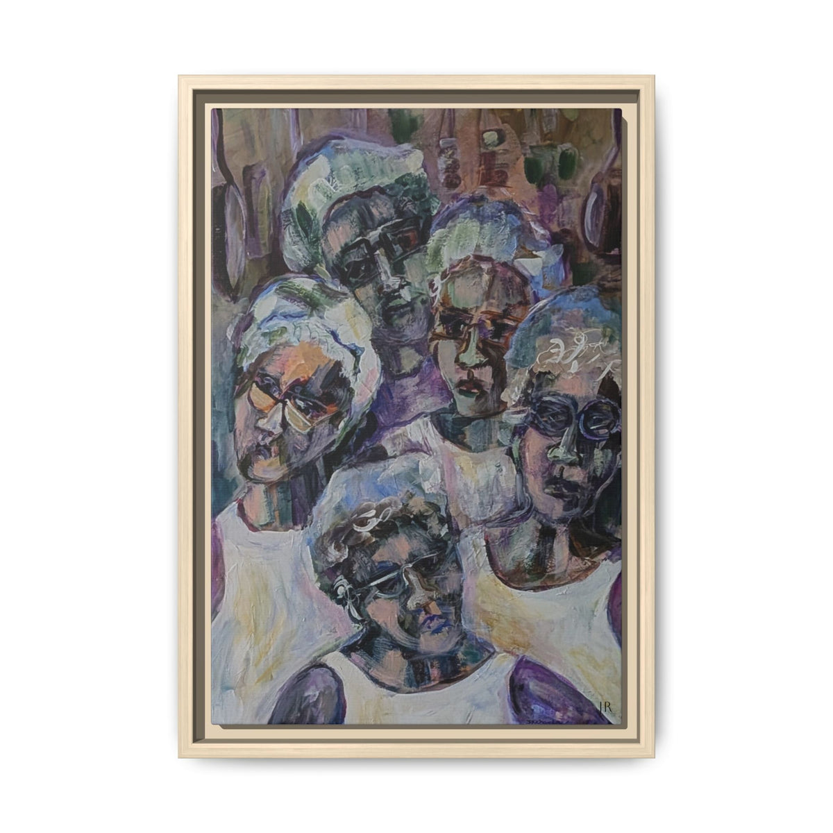 5 Cafeteria Woman Framed Matte Canvas Wall Art
