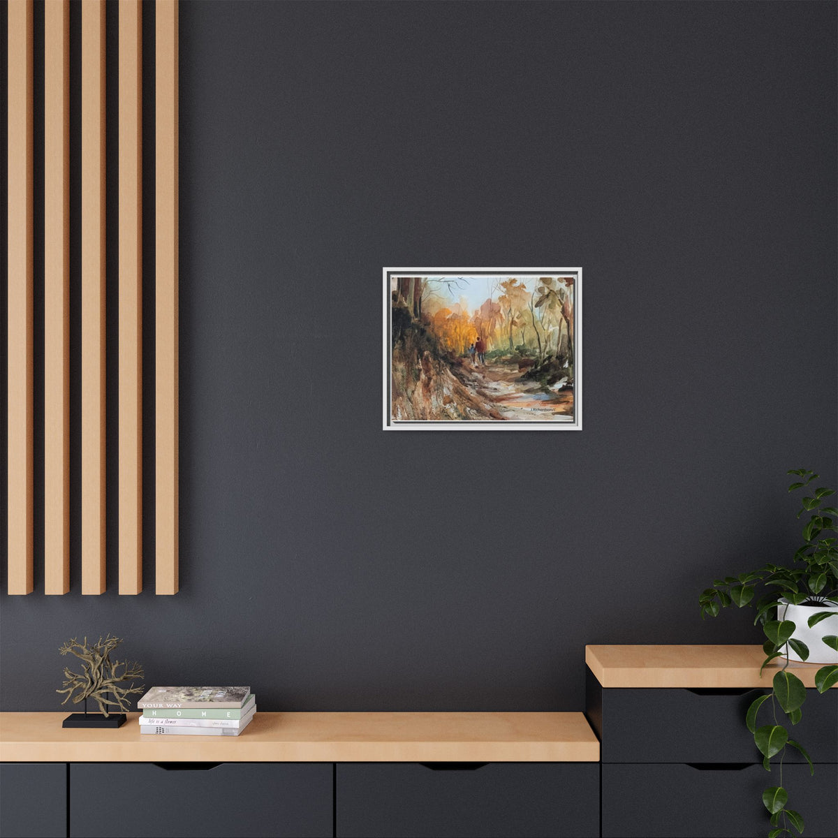 "Into the woods" by JR Framed Matte Canvas,   Multi-color frames)