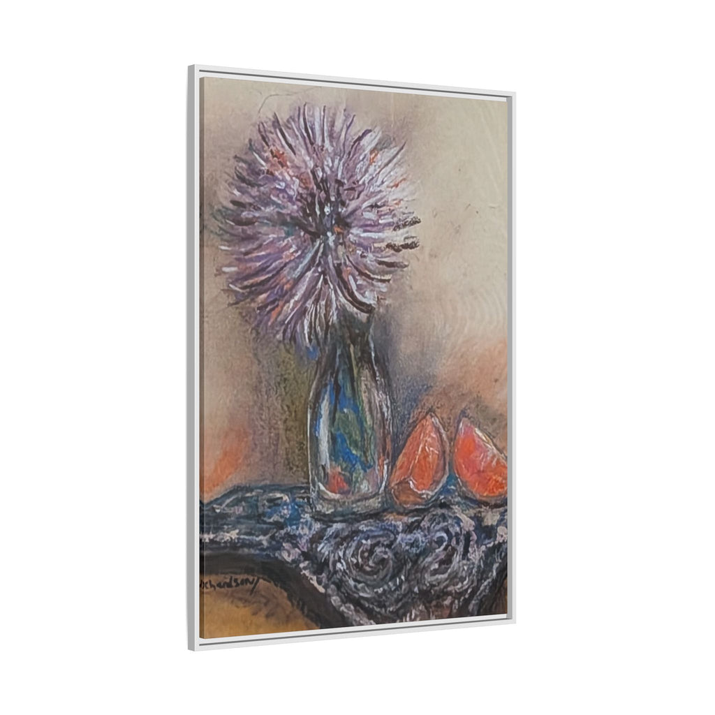Framed Canvas Art — Purple Bloom Still Life