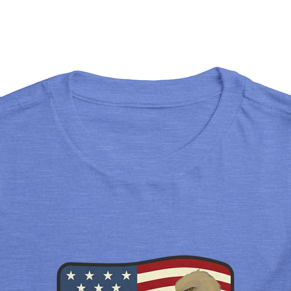 Patriotic Toddler Tee —2T - 5T Patriotic Bald Eagle "USA 2026" Graphic