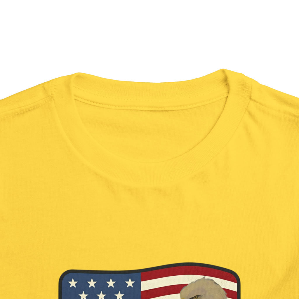 Patriotic Toddler Tee —2T - 5T Patriotic Bald Eagle "USA 2026" Graphic