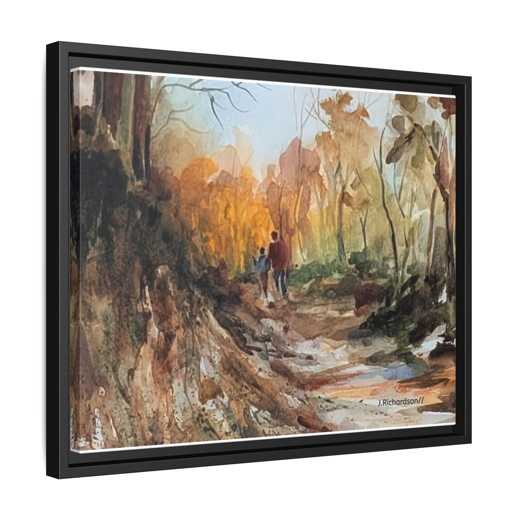 "Into the woods" by JR Framed Matte Canvas,   Multi-color frames)