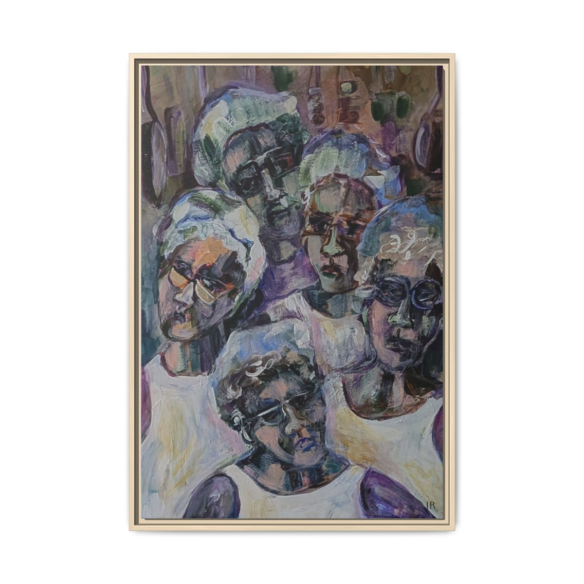 5 Cafeteria Woman Framed Matte Canvas Wall Art