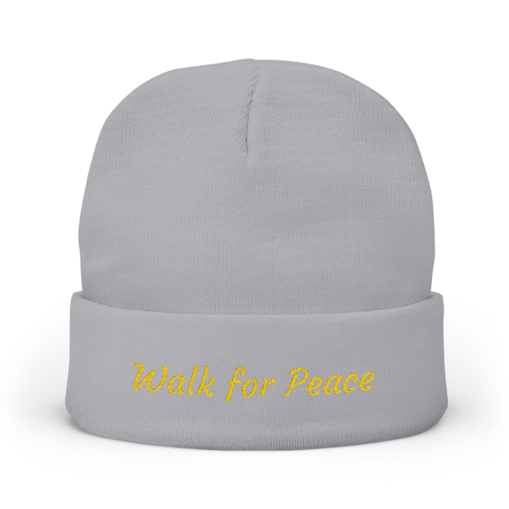 Embroidered Knit Beanie – Monks' "Walk for Peace'