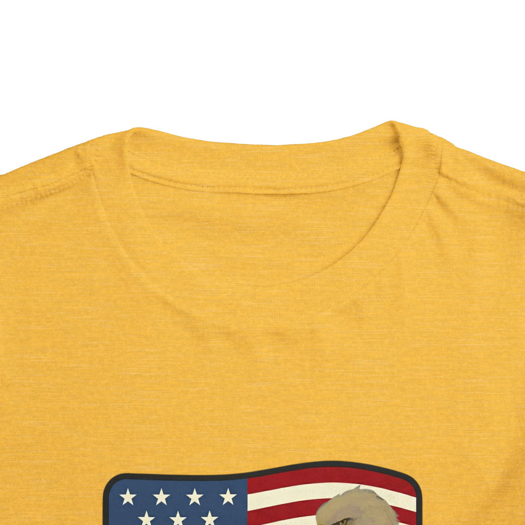 Patriotic Toddler Tee —2T - 5T Patriotic Bald Eagle "USA 2026" Graphic
