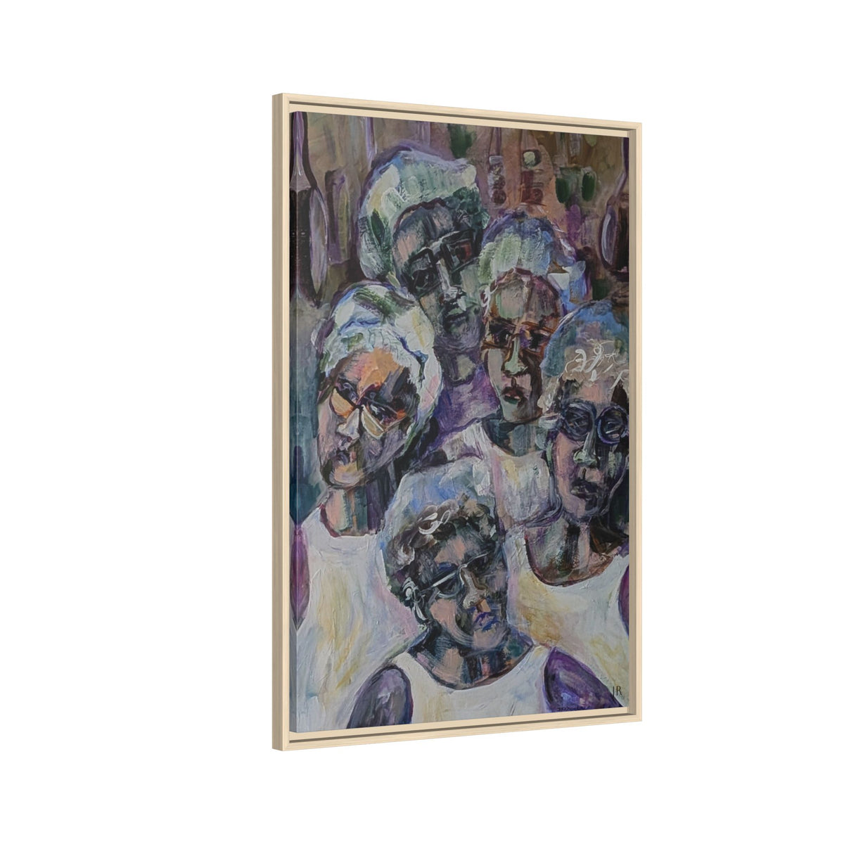 5 Cafeteria Woman Framed Matte Canvas Wall Art