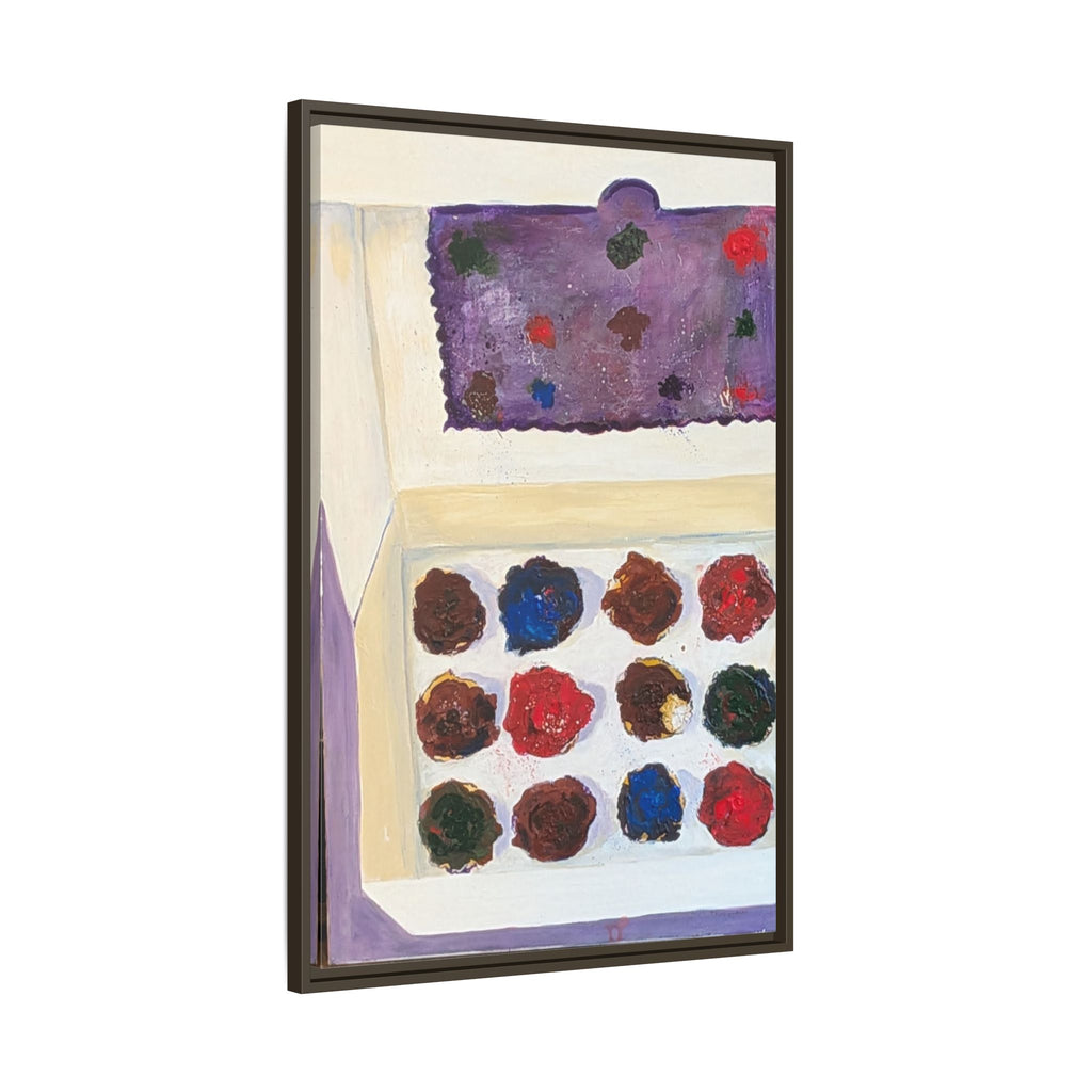 Box of Cupcakes — Framed Matte Canvas Wall Art