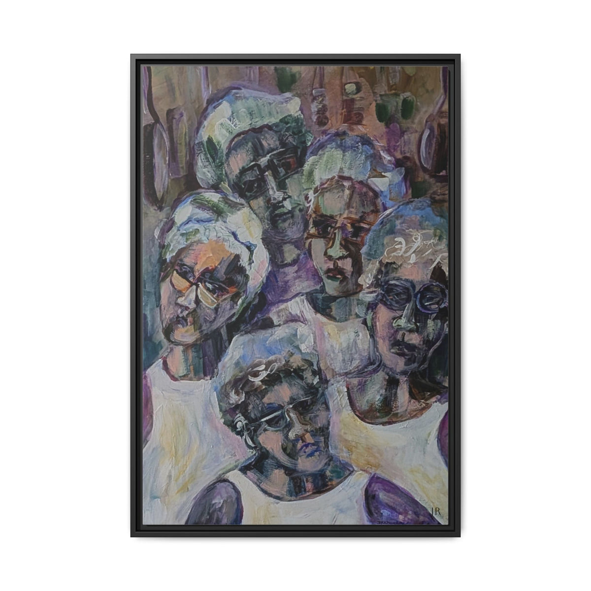 5 Cafeteria Woman Framed Matte Canvas Wall Art