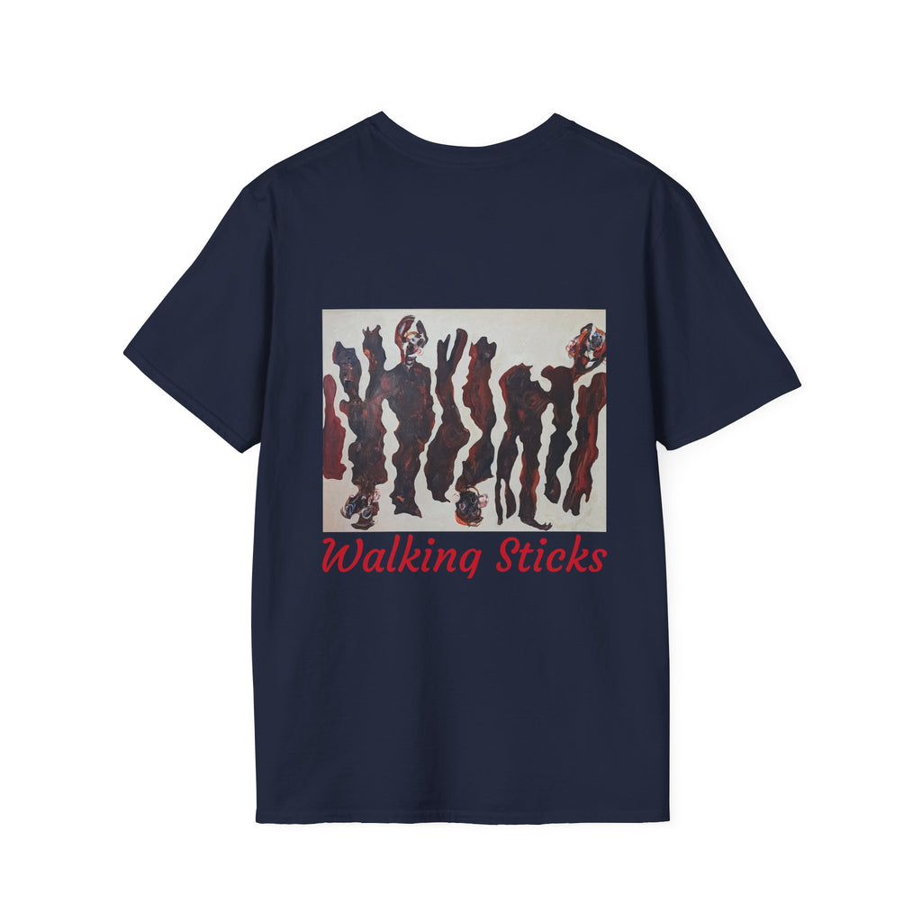 Abstract war figures Unisex TShirt 2sided chest logo & back design