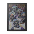 5 Cafeteria Woman Framed Matte Canvas Wall Art