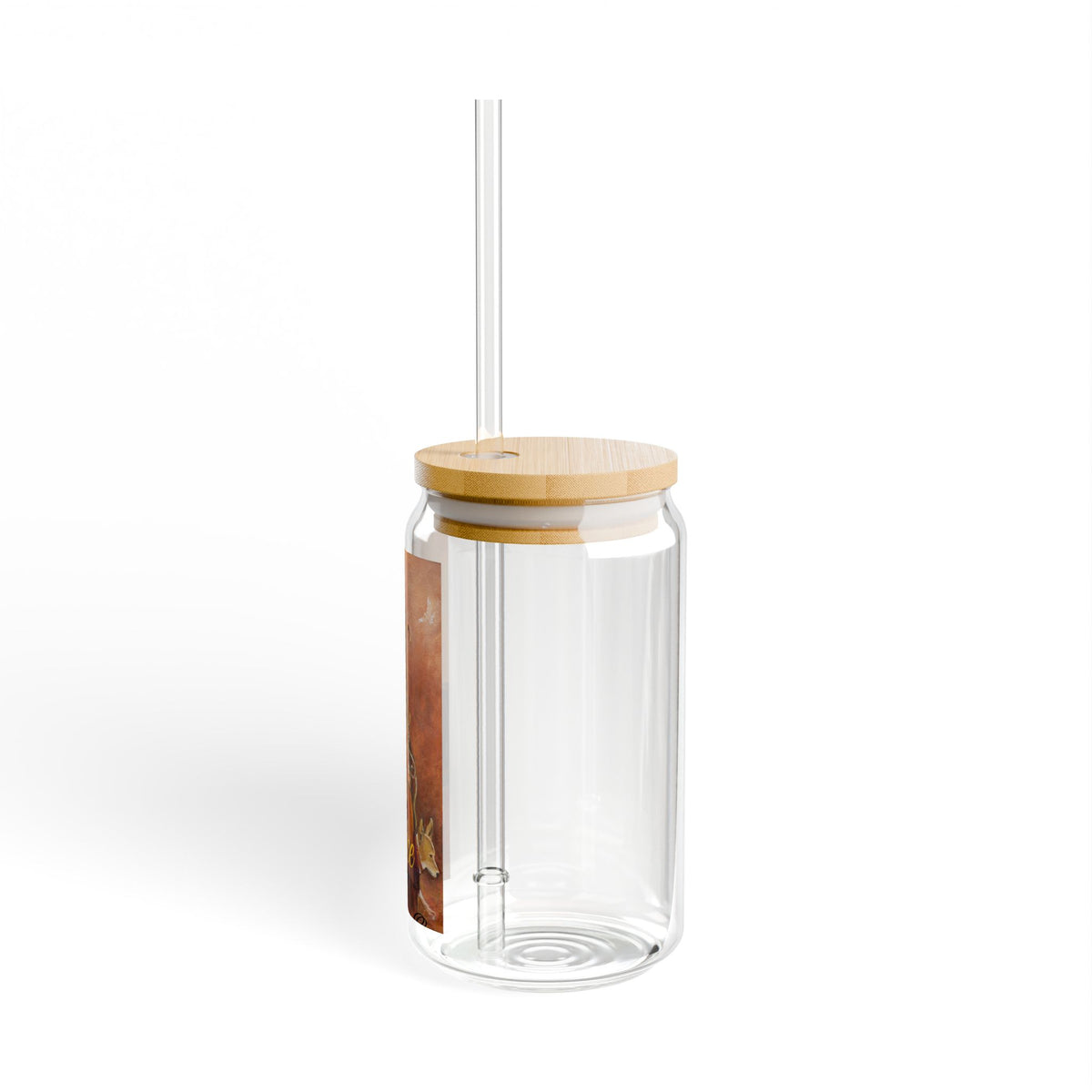 Peaceful Monk Sipper Glass, 16oz Tempered Glass