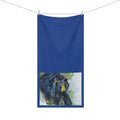 Towel with Abstract Black Bear Artwork