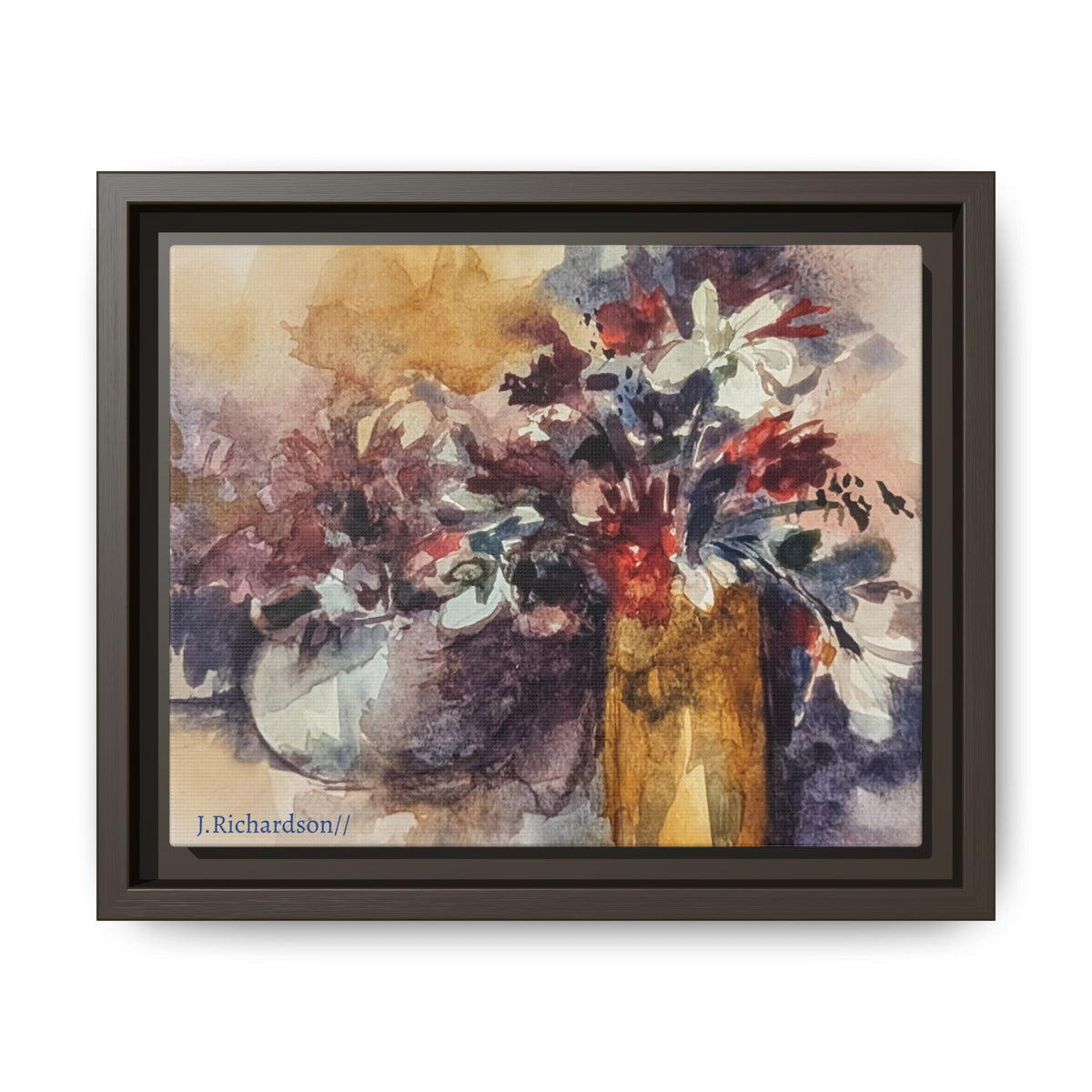 Floral still life Framed Matte Canvas Wall Art