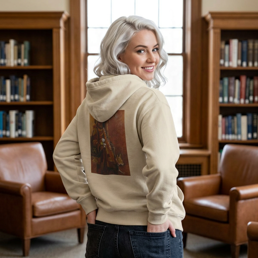 Hooded Sweatshirt back design Peace on front