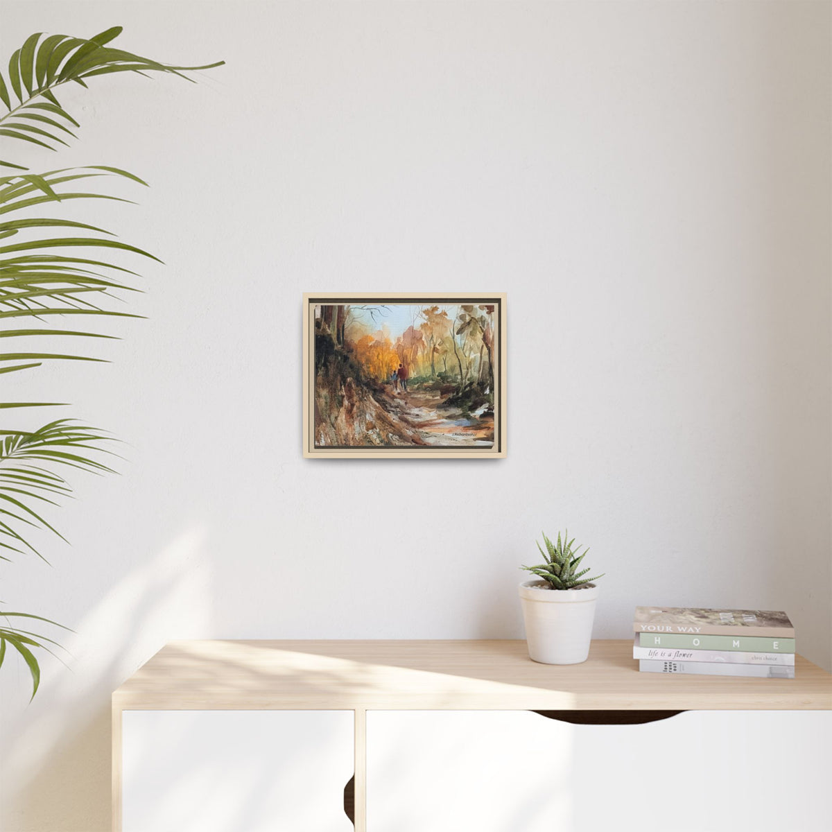 "Into the woods" by JR Framed Matte Canvas,   Multi-color frames)