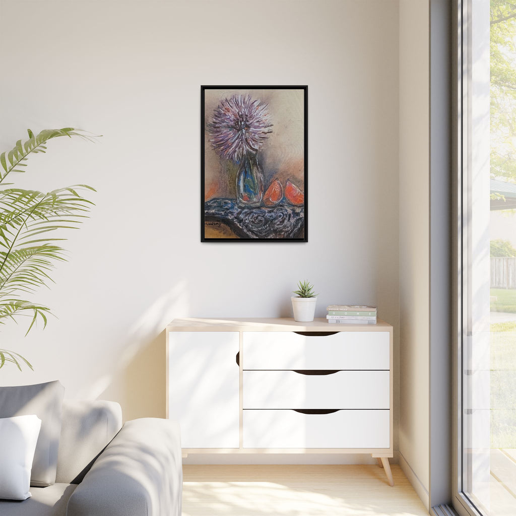 Framed Canvas Art — Purple Bloom Still Life