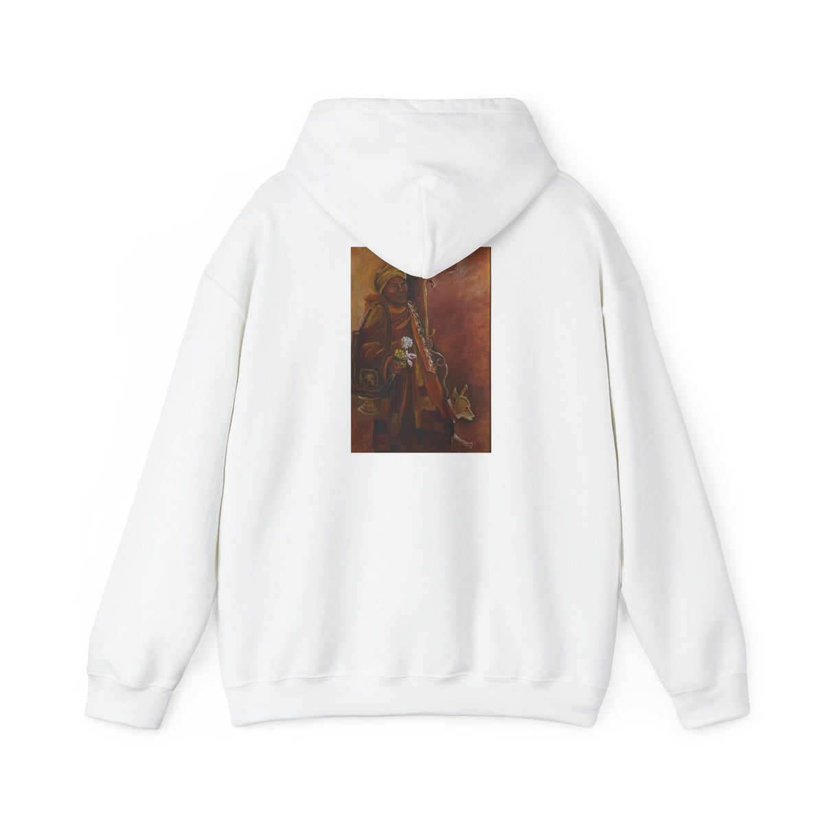 Hooded Sweatshirt back design Peace on front