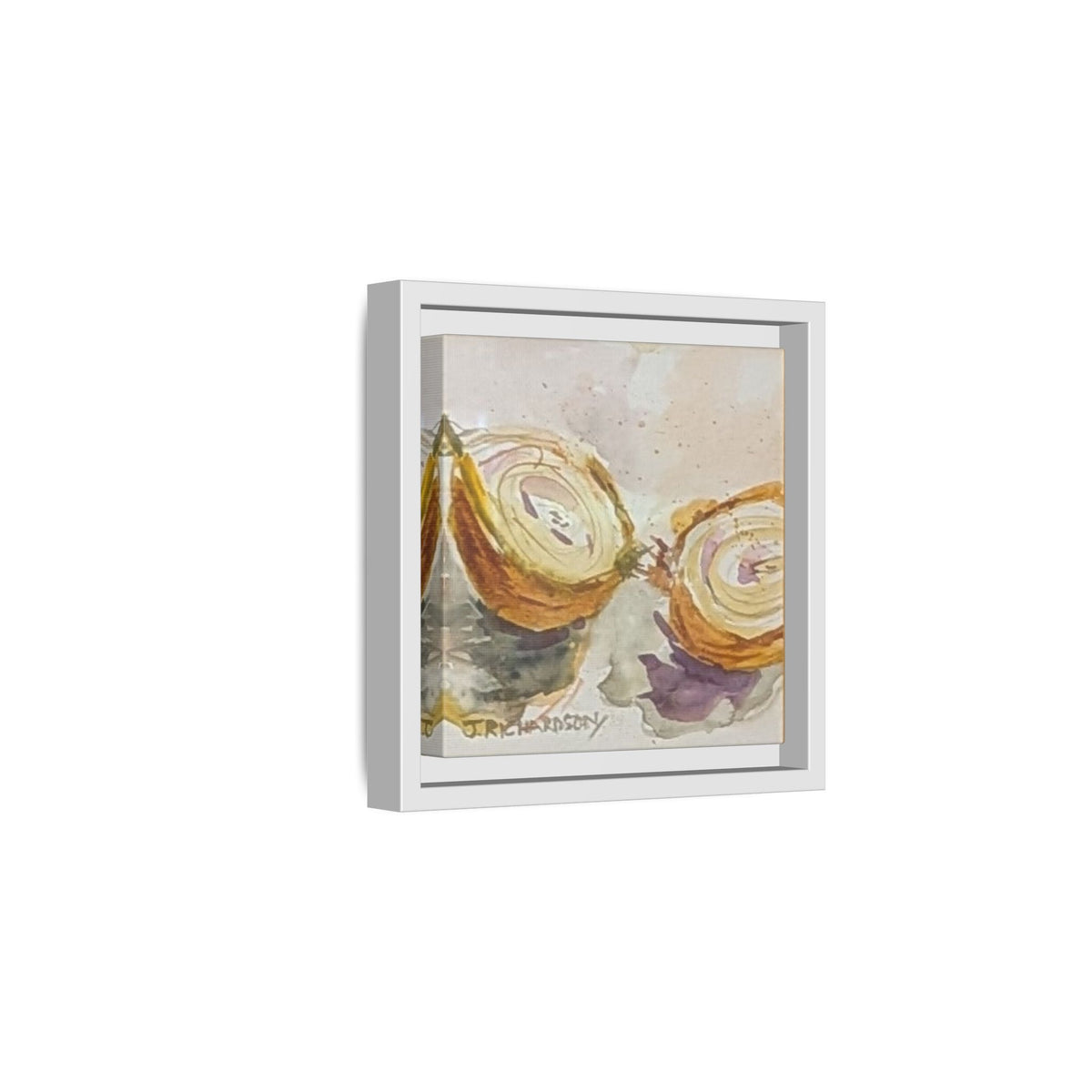 Onion Cut Watercolor Canvas Framed Wall Art | Matte Canvas, Framed
