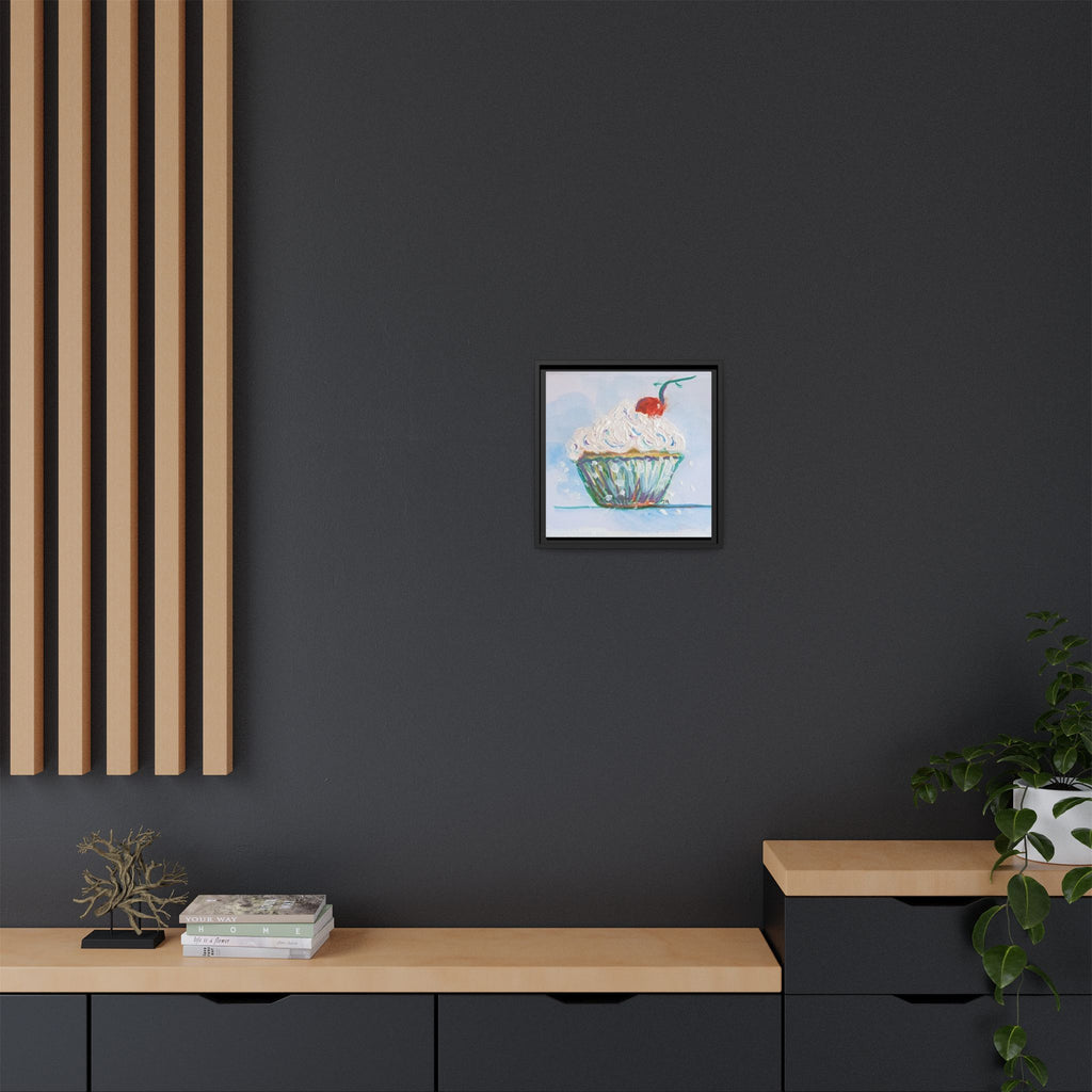 Cupcake Canvas Art Print — Framed Matte Wall Decor