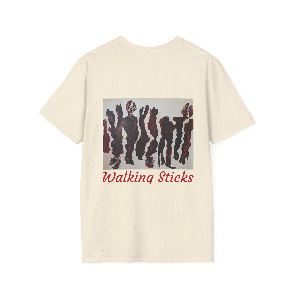 Abstract war figures Unisex TShirt 2sided chest logo & back design