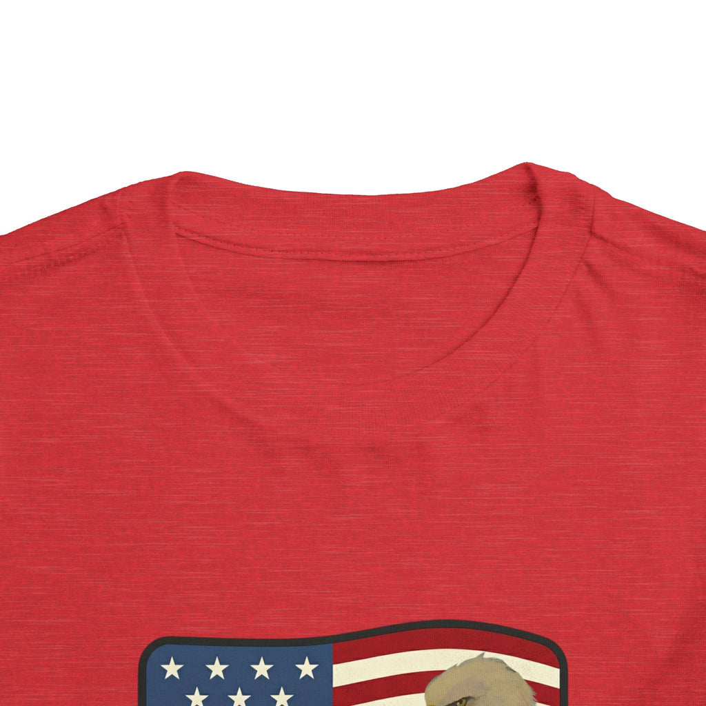 Patriotic Toddler Tee —2T - 5T Patriotic Bald Eagle "USA 2026" Graphic
