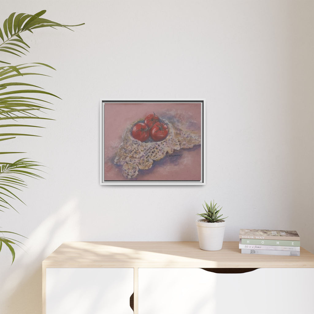 Tomato Still Life Matte Canvas Framed | Kitchen Wall Art