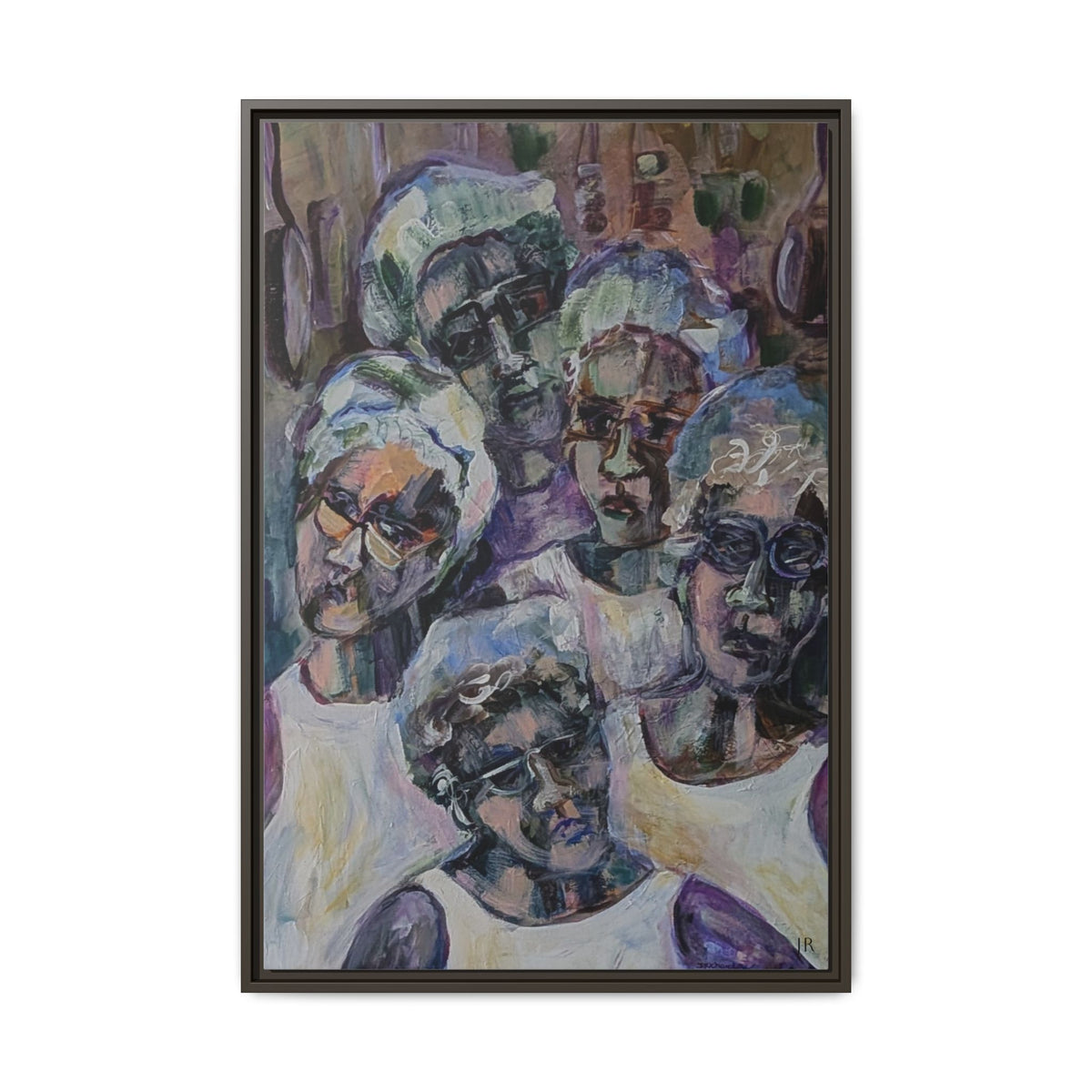 5 Cafeteria Woman Framed Matte Canvas Wall Art