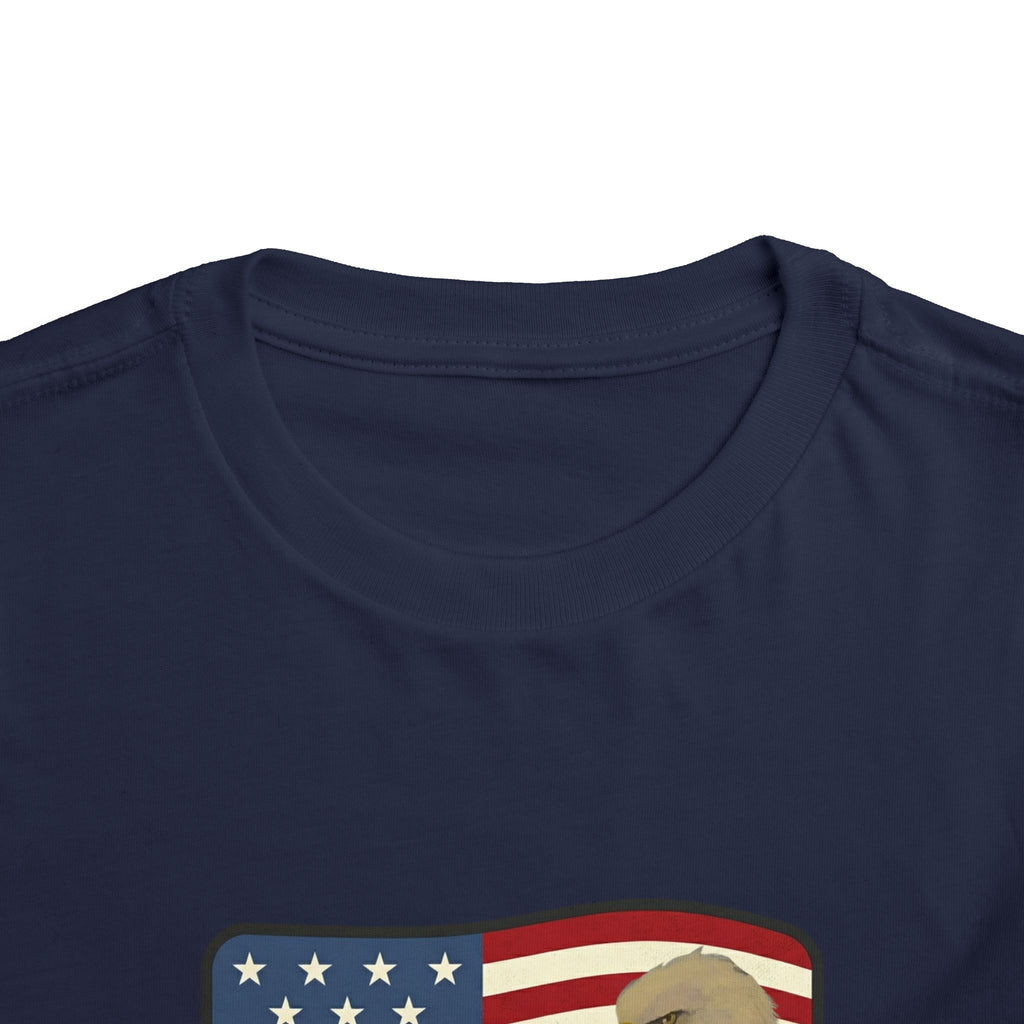 Patriotic Toddler Tee —2T - 5T Patriotic Bald Eagle "USA 2026" Graphic