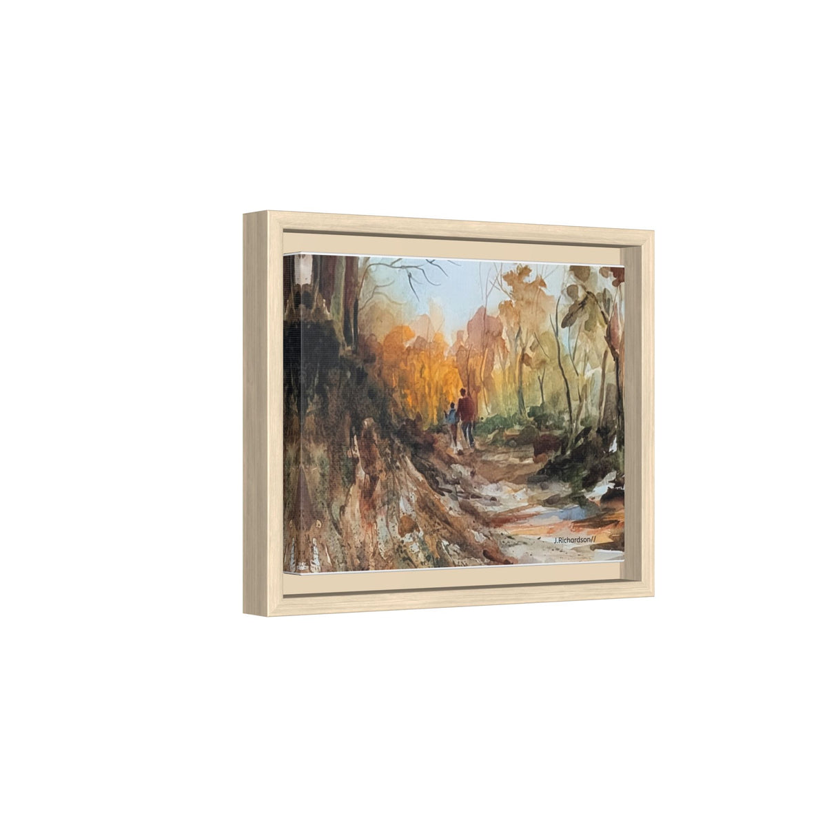 "Into the woods" by JR Framed Matte Canvas,   Multi-color frames)