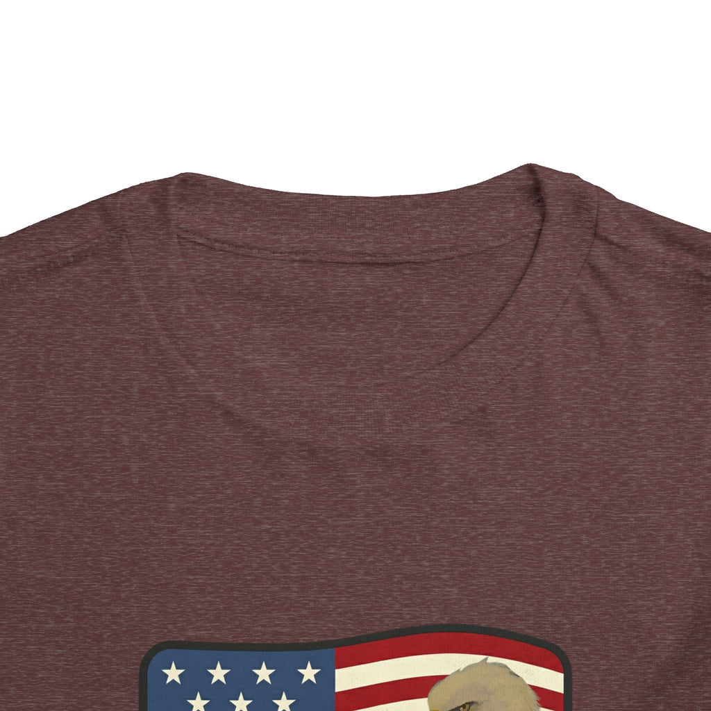 Patriotic Toddler Tee —2T - 5T Patriotic Bald Eagle "USA 2026" Graphic