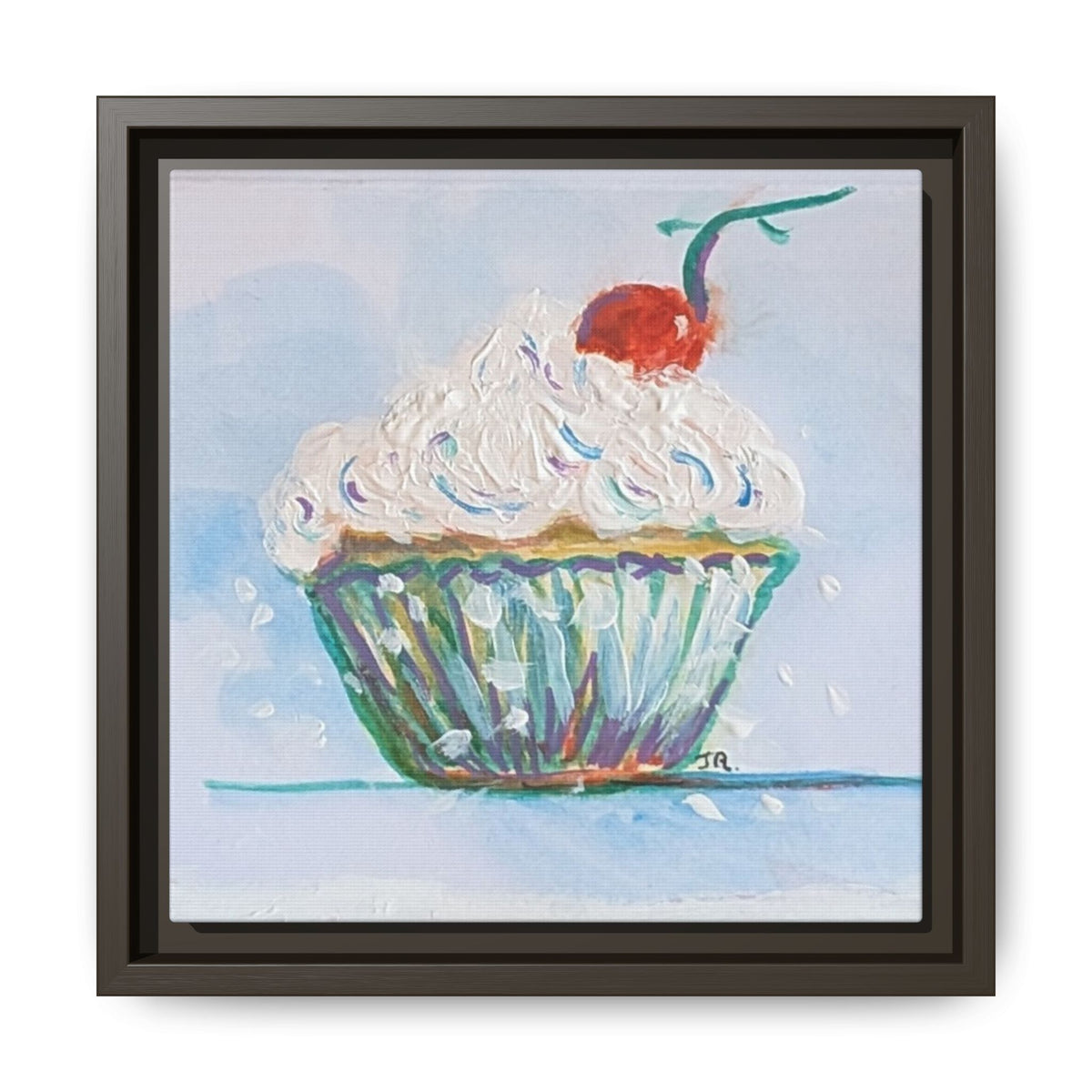 Cupcake Canvas Art Print — Framed Matte Wall Decor