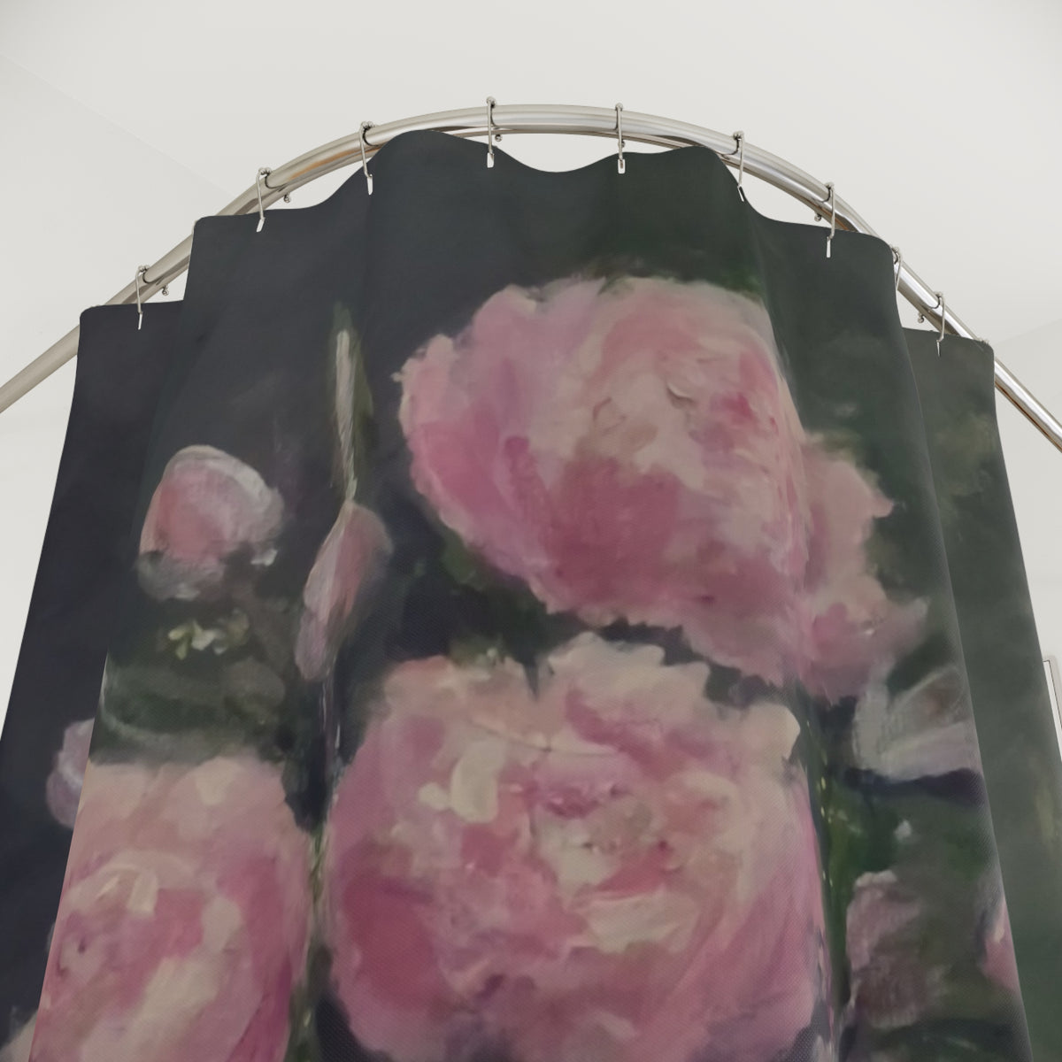 Pink Peonies Shower Curtain, Floral Still Life
