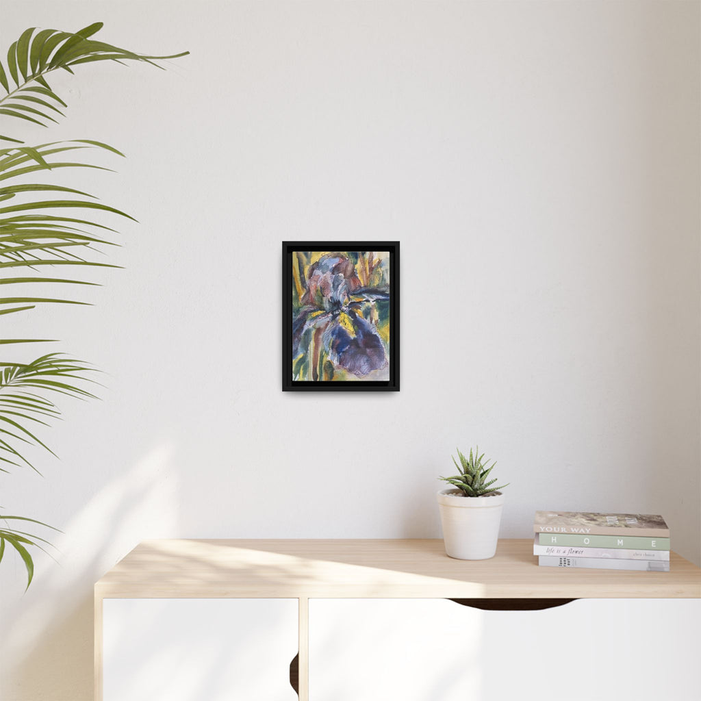 Framed Watercolor Iris Matte Canvas Wall Art