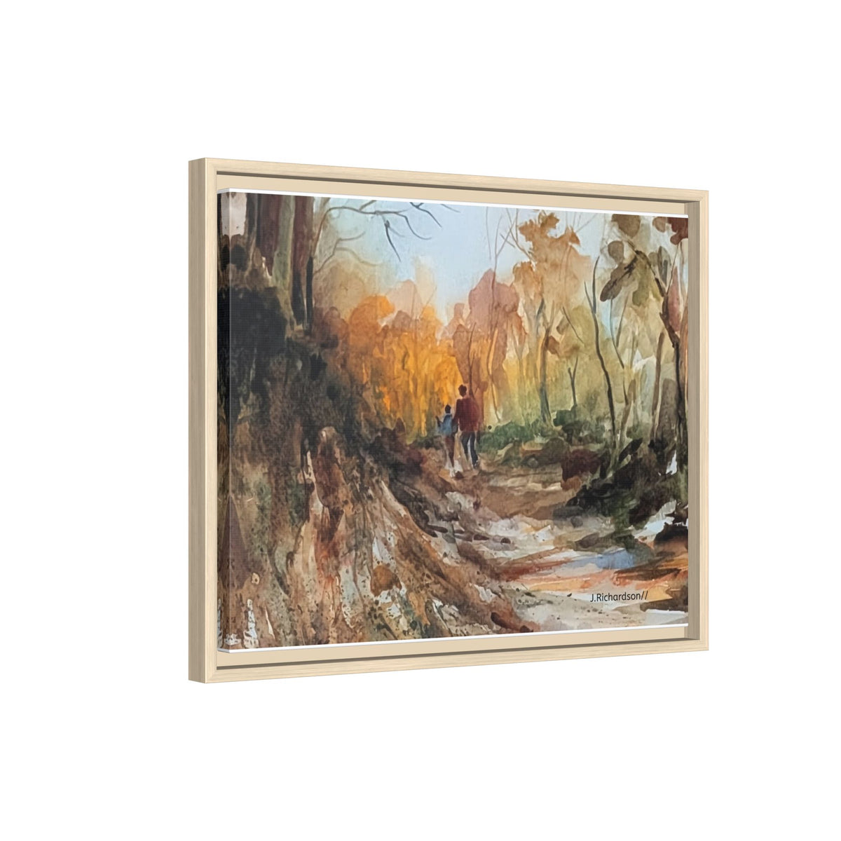 "Into the woods" by JR Framed Matte Canvas,   Multi-color frames)