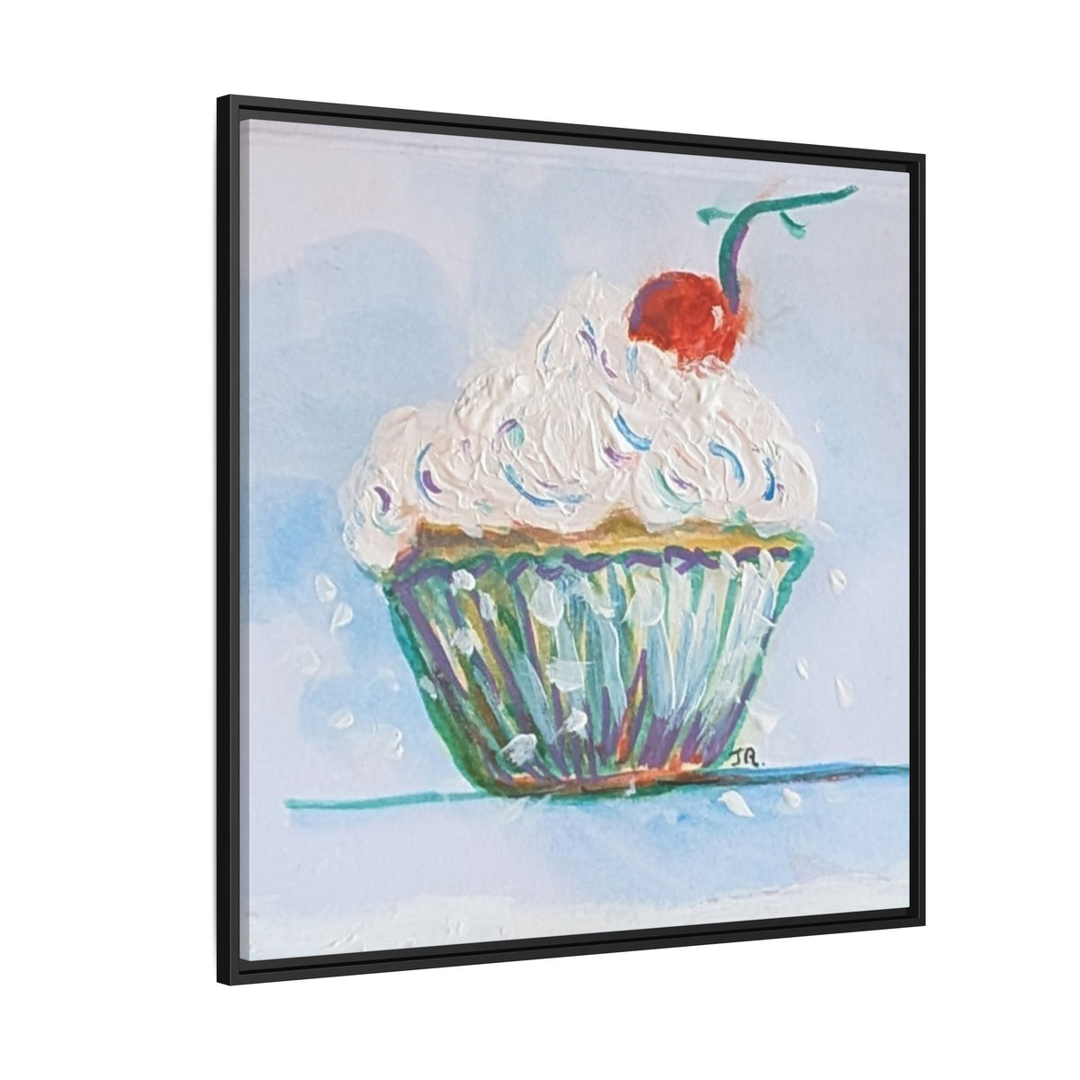 Cupcake Canvas Art Print — Framed Matte Wall Decor
