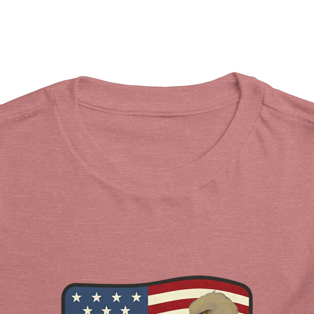 Patriotic Toddler Tee —2T - 5T Patriotic Bald Eagle "USA 2026" Graphic